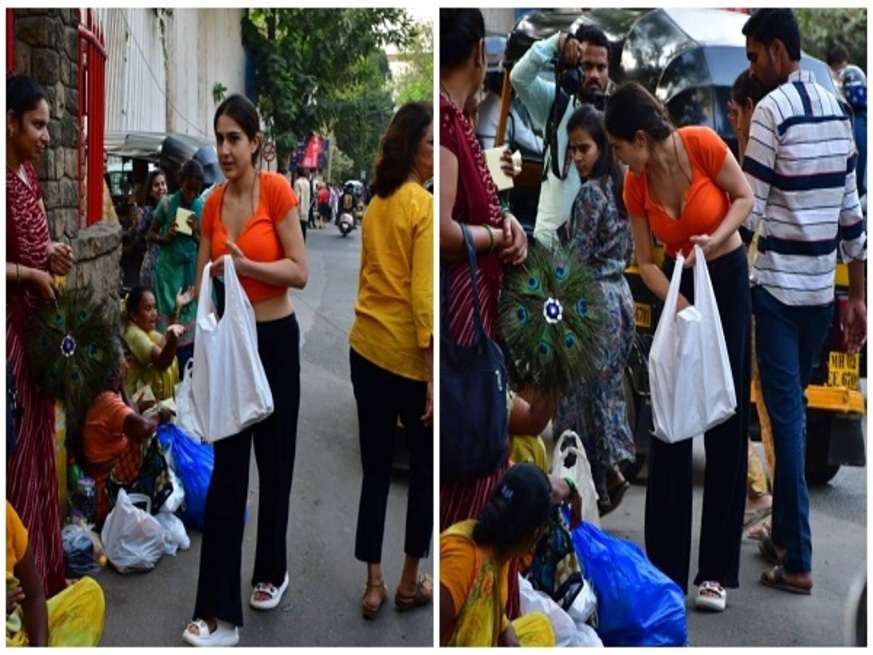 मंदिर के बाहर गरीबों को खाना बांटती दिखी Sara Ali Khan, वायरल विडियो देख एक्ट्रेस की तारीफ़ करते नहीं थक रहे फैन्स 